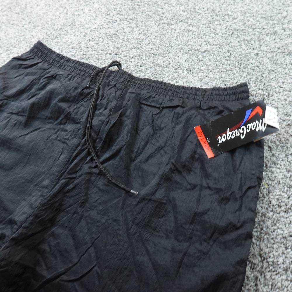VTG NEW MacGregor Pants Mens 2XL Black‎ Windbreaker Drawstring Jogger Track Gym